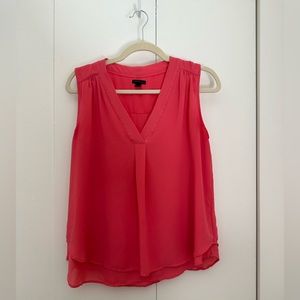 Ann Taylor sleeveless pink blouse